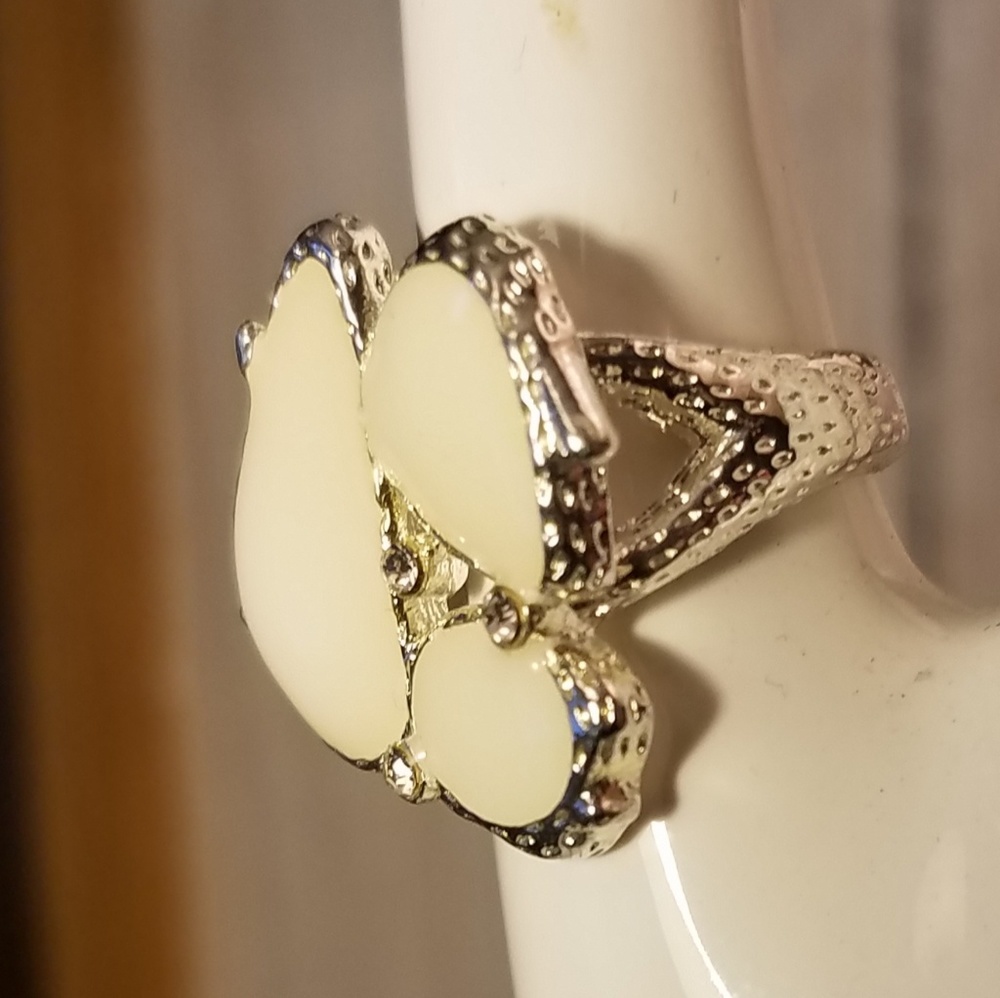 Sim.moonstone in silver ring 6 7 8 9 - Picture 5 of 8